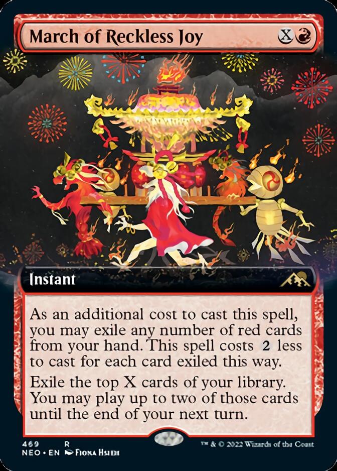 March of Reckless Joy (Extended Art) [Kamigawa: Neon Dynasty] | GnG Games