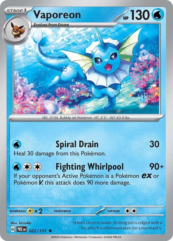 Vaporeon (022/131) [Scarlet & Violet: Prismatic Evolutions] | GnG Games