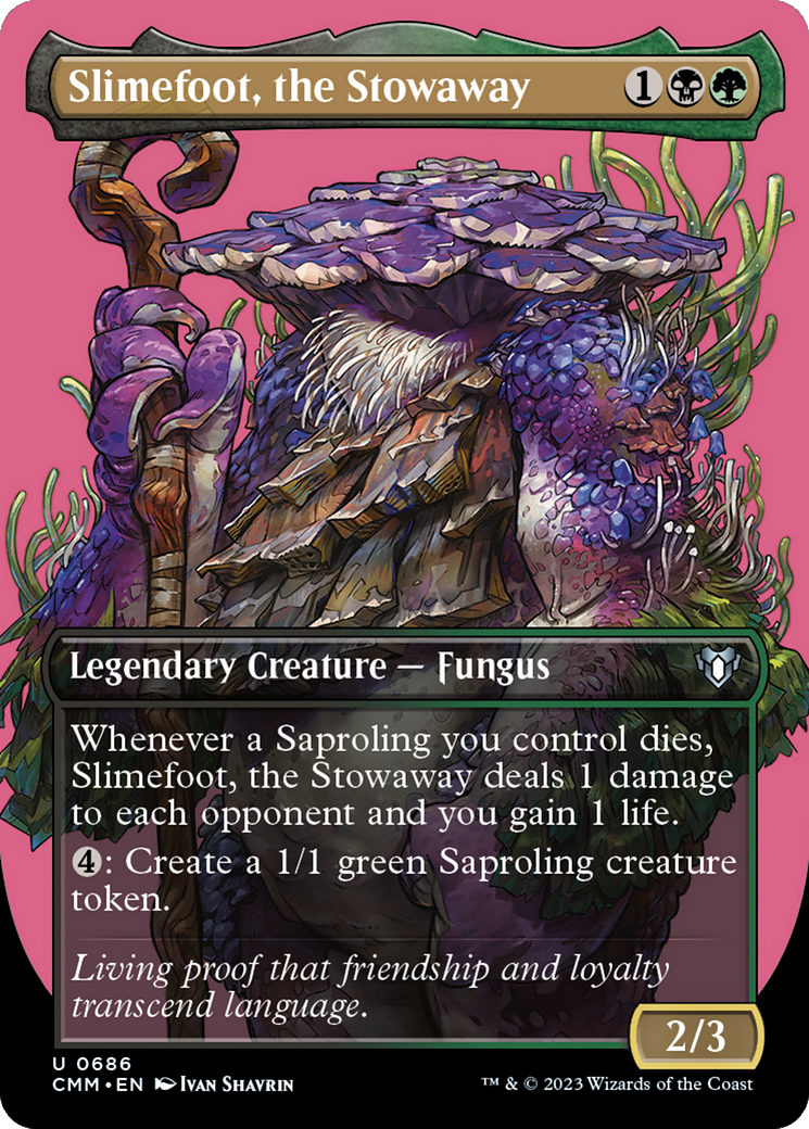 Slimefoot, the Stowaway (Borderless Profile) [Commander Masters] | GnG Games