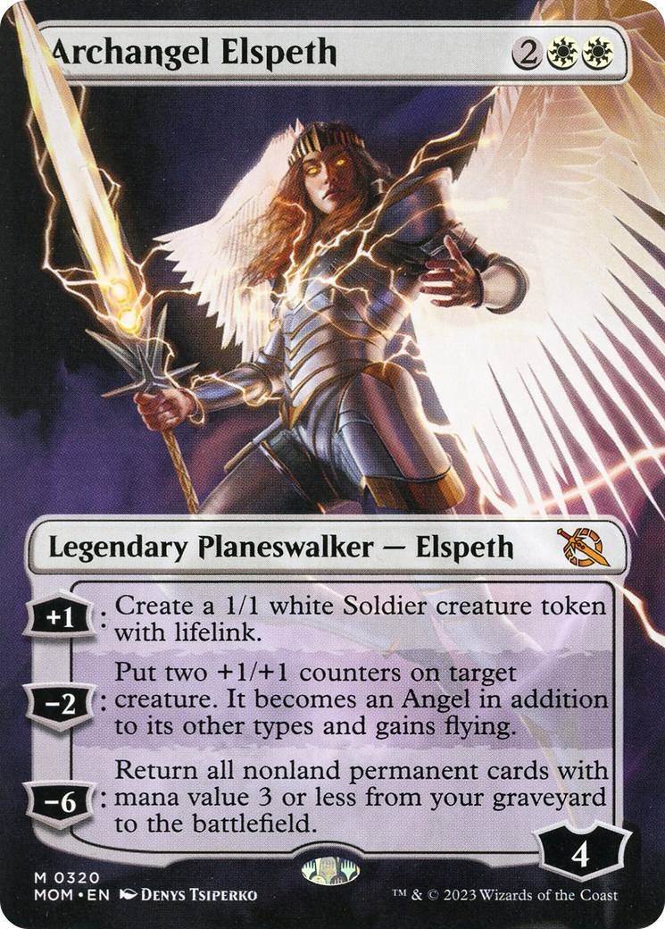 Archangel Elspeth (Borderless Alternate Art) [March of the Machine] | GnG Games