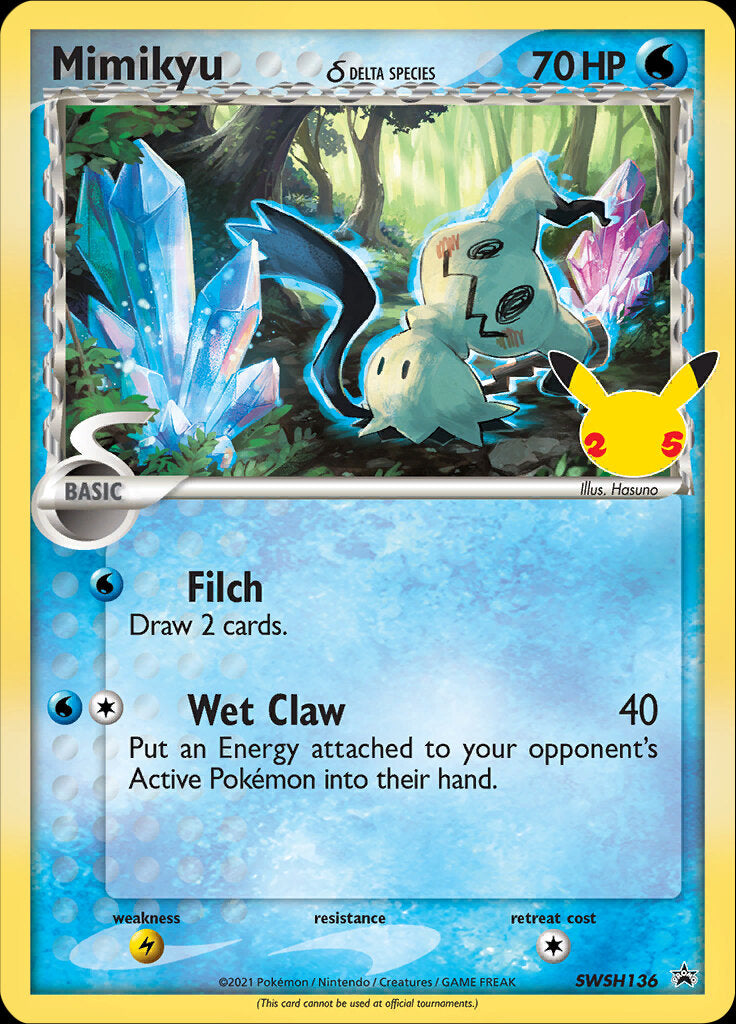 Mimikyu (SWSH136) (Delta Species) (Jumbo Card) [Sword & Shield: Black Star Promos] | GnG Games