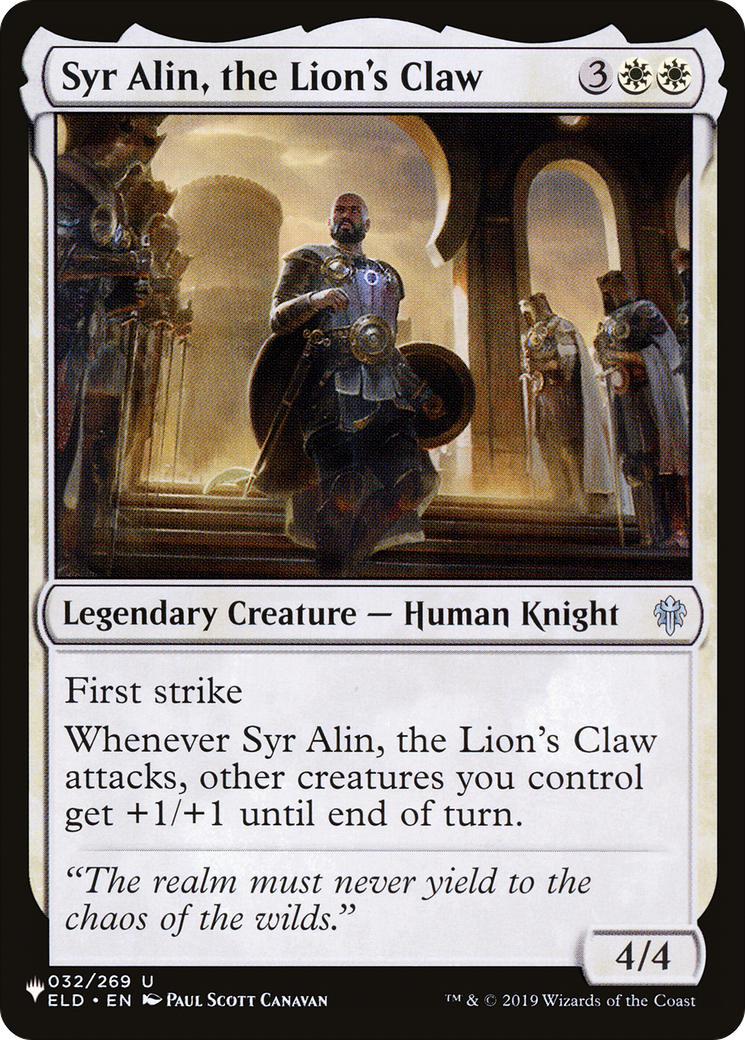 Syr Alin, the Lion's Claw [The List] | GnG Games