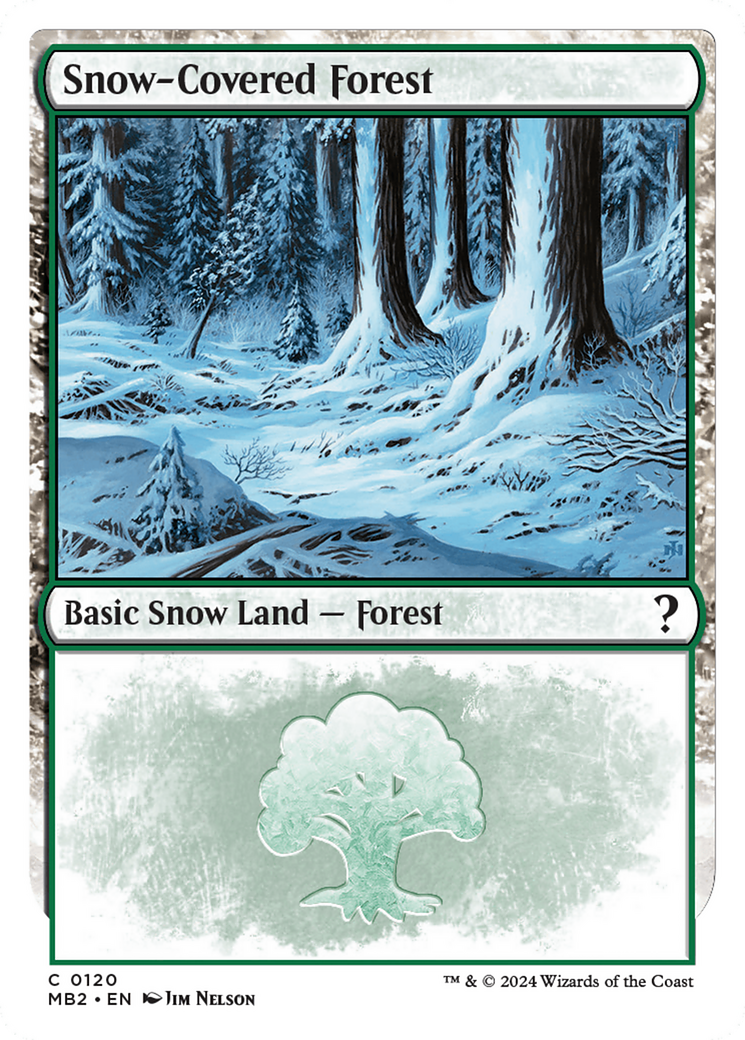 Snow-Covered Forest (White Border) [Mystery Booster 2] | GnG Games