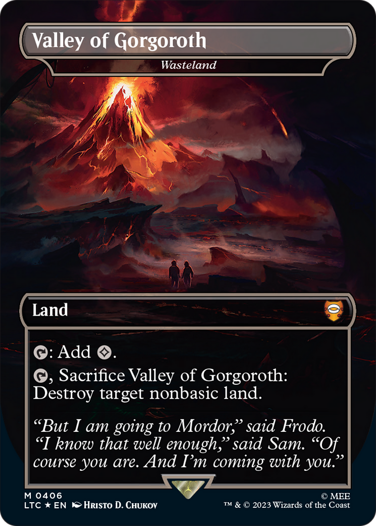 Valley of Gorgoroth - Wasteland (Surge Foil Realms and Relics) [The Lord of the Rings: Tales of Middle-Earth Commander] | GnG Games