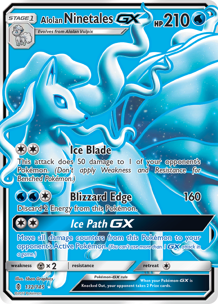 Alolan Ninetales GX (132/145) [Sun & Moon: Guardians Rising] | GnG Games