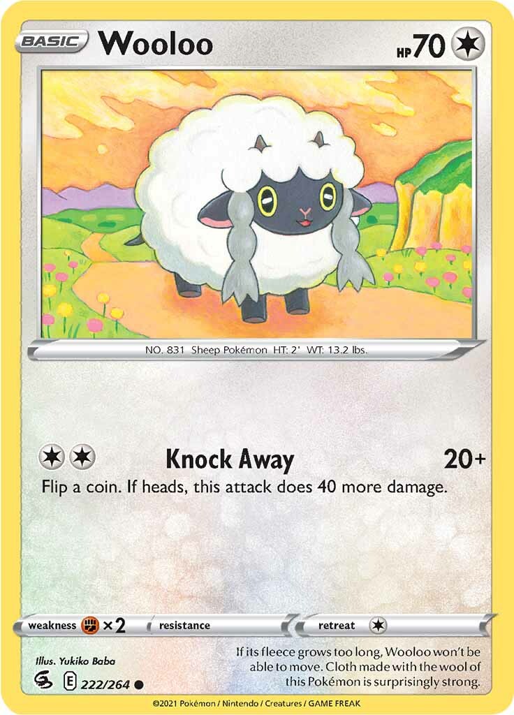 Wooloo (222/264) [Sword & Shield: Fusion Strike] | GnG Games