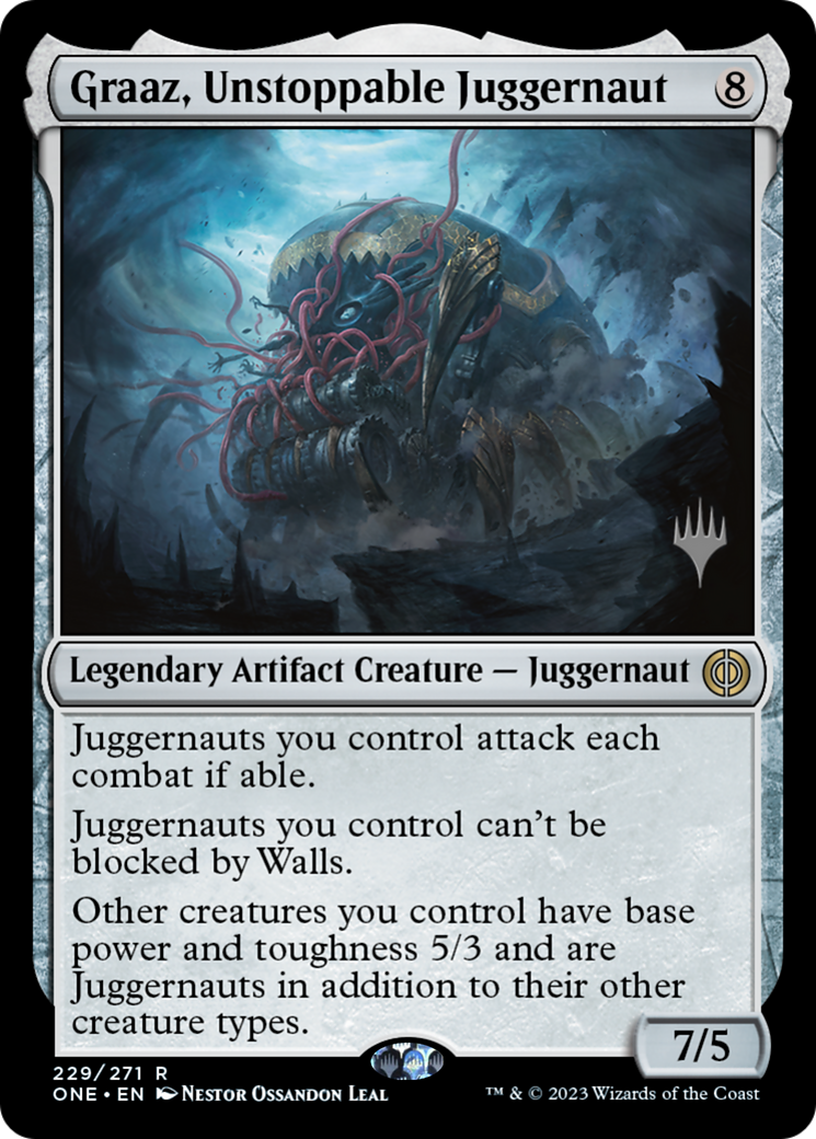Graaz, Unstoppable Juggernaut (Promo Pack) [Phyrexia: All Will Be One Promos] | GnG Games