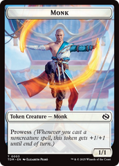 Bird // Monk Double-Sided Token [Tarkir: Dragonstorm Tokens] | GnG Games