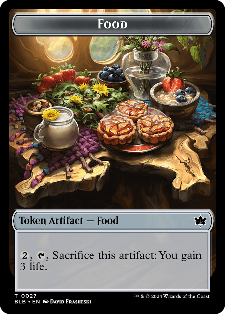 Food // Pawpatch Recruit Double-Sided Token [Bloomburrow Tokens] | GnG Games