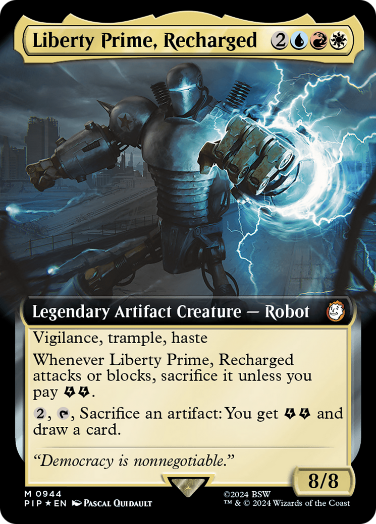 Liberty Prime, Recharged (Extended Art) (Surge Foil) [Fallout] | GnG Games