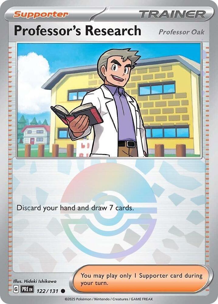 Professor's Research (122/131) [Professor Oak] (Poke Ball Pattern) [Scarlet & Violet: Prismatic Evolutions] | GnG Games