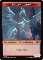 Dragon Illusion // Monk Double-Sided Token [Tarkir: Dragonstorm Commander Tokens] | GnG Games