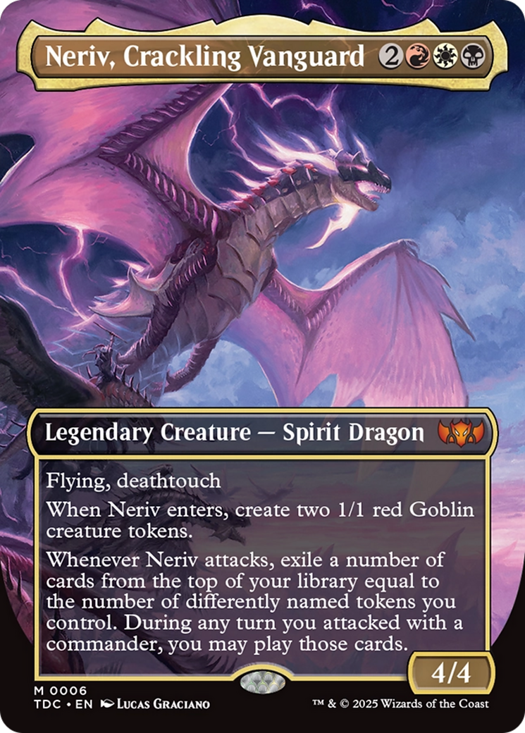 Neriv, Crackling Vanguard (Borderless) [Tarkir: Dragonstorm Commander] | GnG Games
