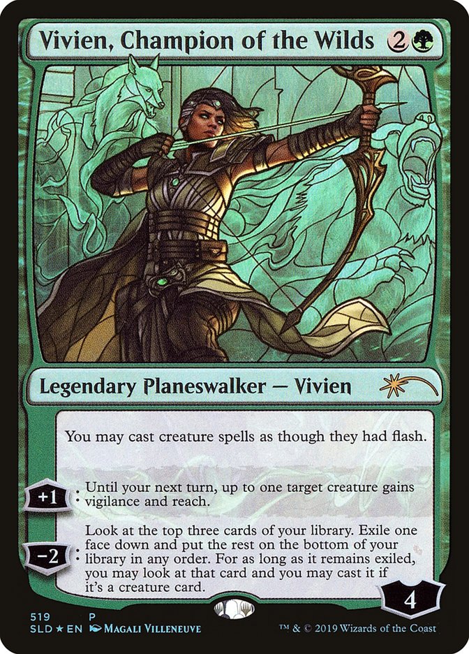 Vivien, Champion of the Wilds (Stained Glass) [Secret Lair Drop Promos] | GnG Games