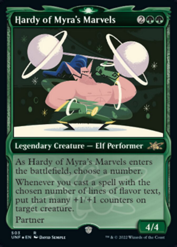 Hardy of Myra's Marvels (Showcase) (Galaxy Foil) [Unfinity] | GnG Games