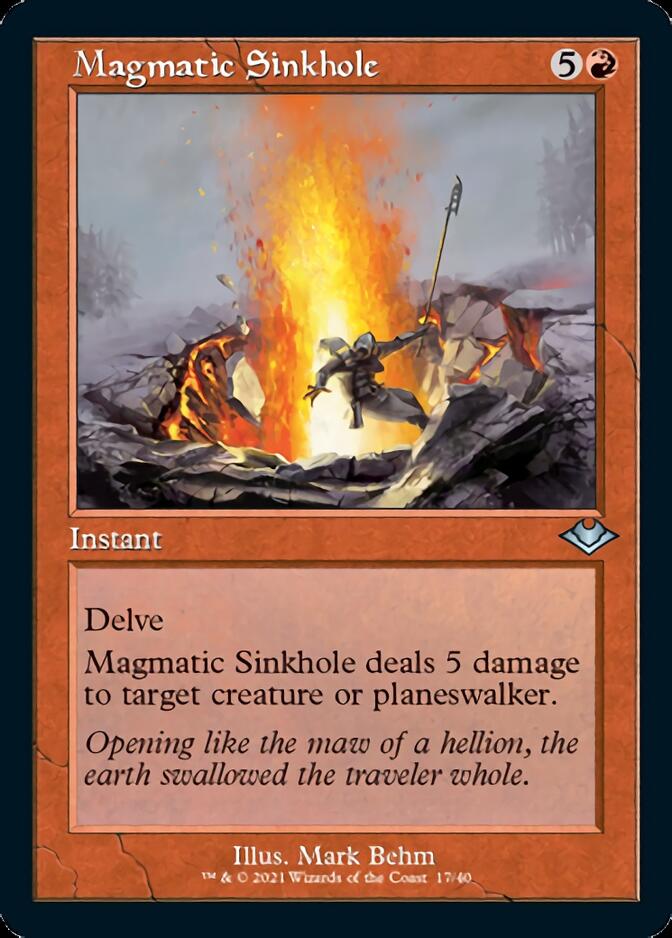 Magmatic Sinkhole (Retro Foil Etched) [Modern Horizons] | GnG Games