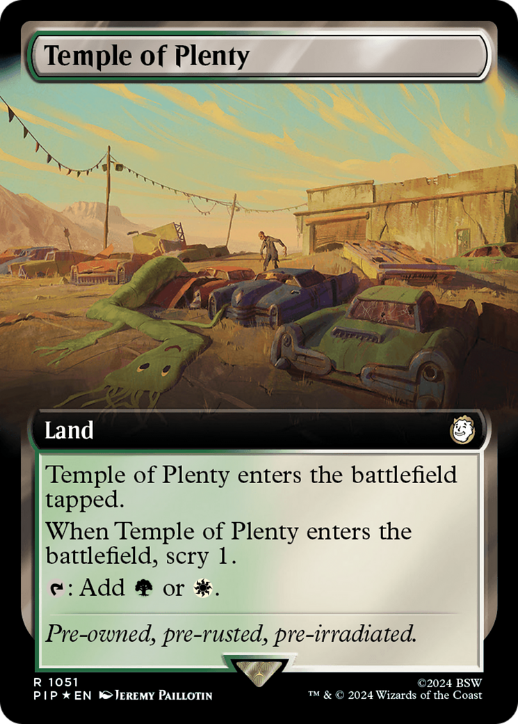 Temple of Plenty (Extended Art) (Surge Foil) [Fallout] | GnG Games