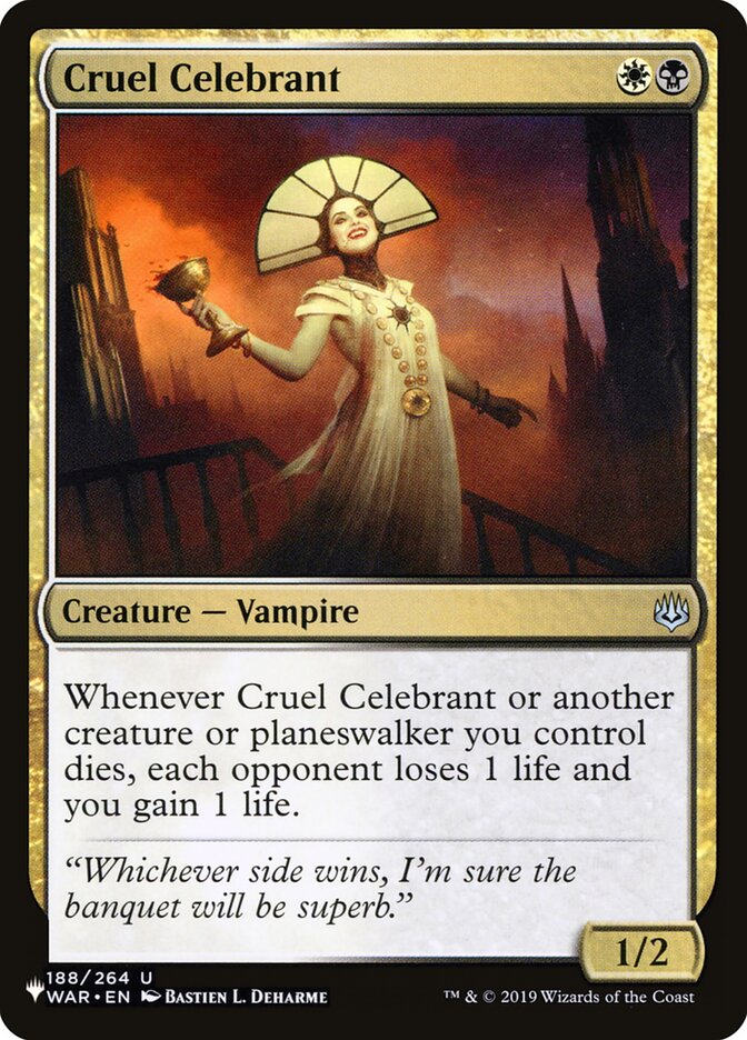 Cruel Celebrant [The List] | GnG Games