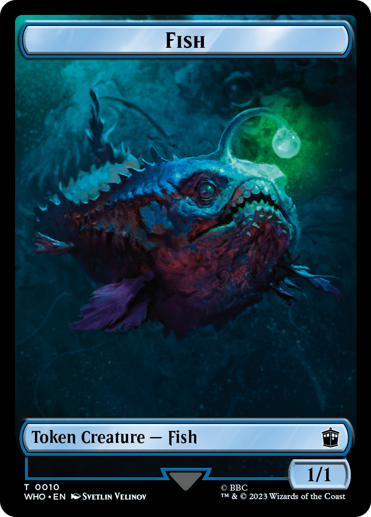 Fish // Clue (0022) Double-Sided Token [Doctor Who Tokens] | GnG Games