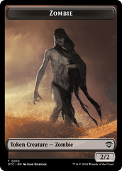 Zombie // Ox Warrior Double-Sided Token [Outlaws of Thunder Junction Commander Tokens] | GnG Games