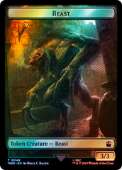 Copy // Beast Double-Sided Token (Surge Foil) [Doctor Who Tokens] | GnG Games