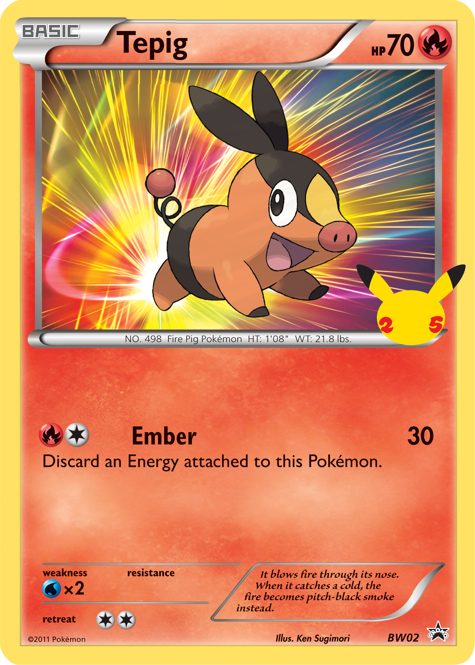 Tepig (BW02) (Jumbo Card) [First Partner Pack] | GnG Games