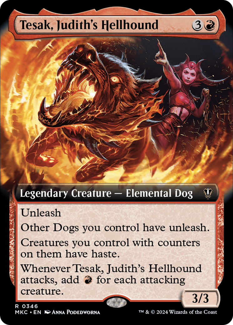 Tesak, Judith's Hellhound (Extended Art) [Murders at Karlov Manor Commander] | GnG Games