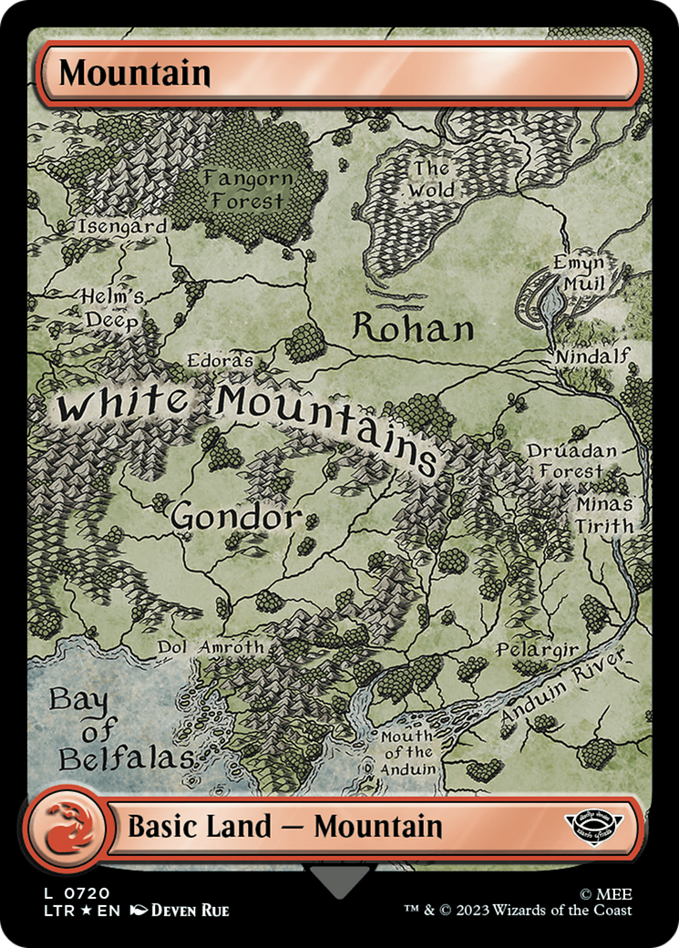 Mountain (720) (Surge Foil) [The Lord of the Rings: Tales of Middle-Earth] | GnG Games