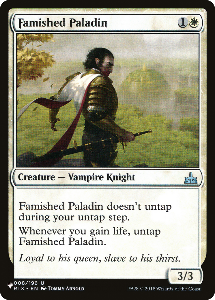 Famished Paladin [The List] | GnG Games