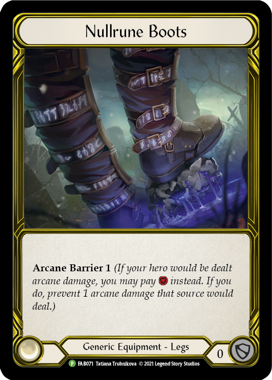 Nullrune Boots (Golden) [FAB071] (Promo)  Cold Foil | GnG Games
