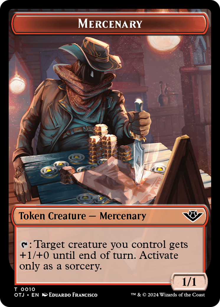 Mercenary // Construct Double-Sided Token [Outlaws of Thunder Junction Tokens] | GnG Games