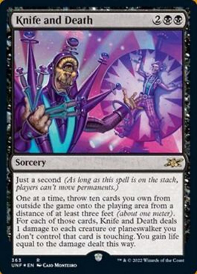 Knife and Death (Galaxy Foil) [Unfinity] | GnG Games