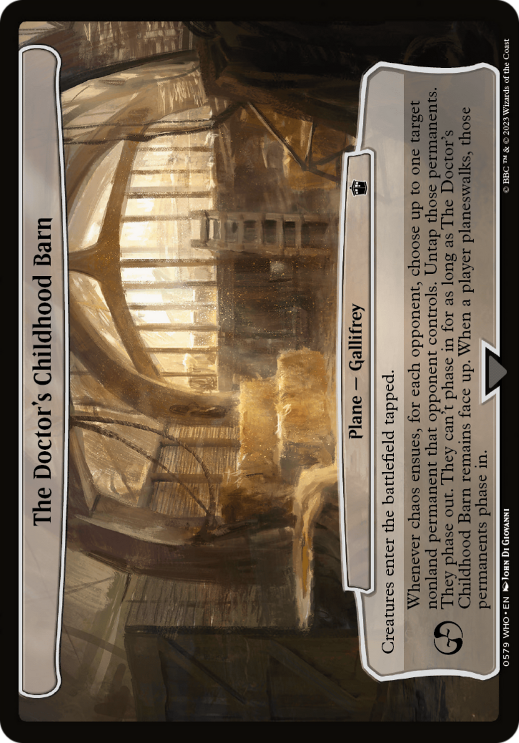 The Doctor's Childhood Barn [Doctor Who] | GnG Games