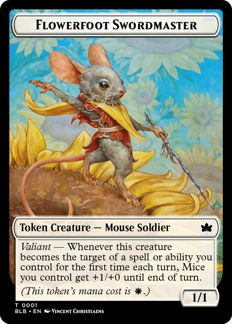 Rabbit // Flowerfoot Swordmaster Double-Sided Token [Bloomburrow Tokens] | GnG Games