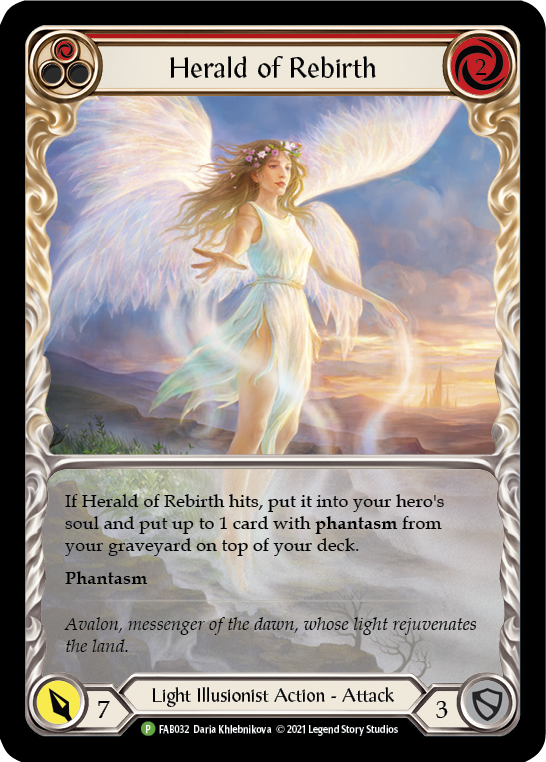 Herald of Rebirth (Red) [FAB032] (Promo)  Rainbow Foil | GnG Games