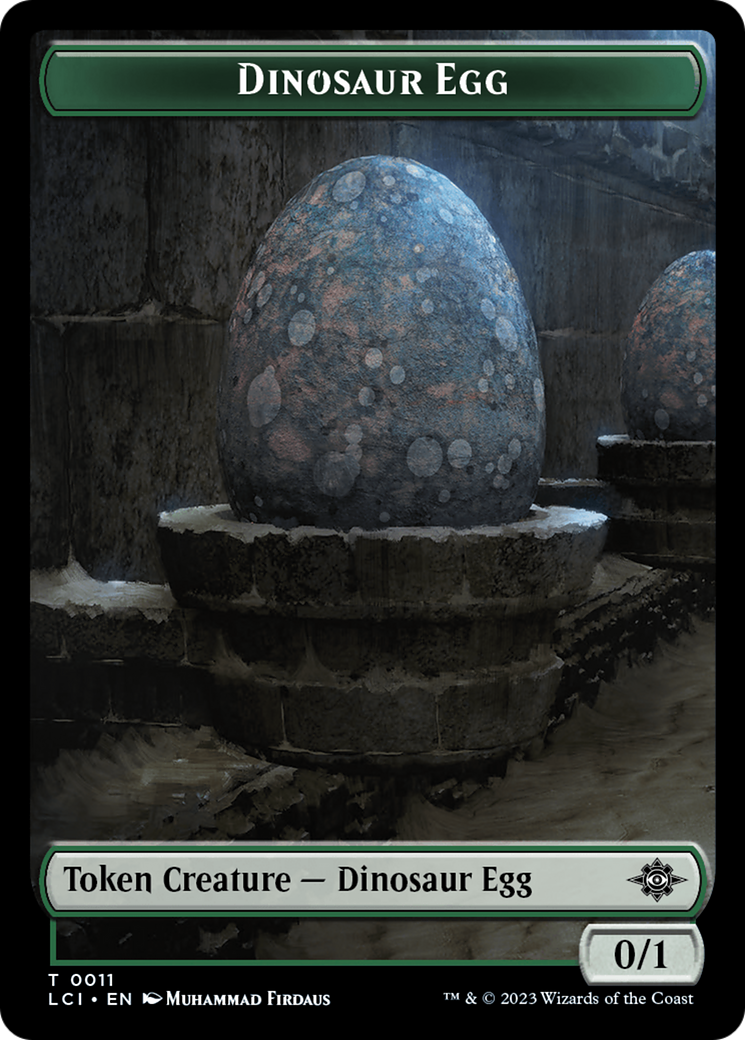 Dinosaur Egg // Dinosaur (0010) Double-Sided Token [The Lost Caverns of Ixalan Tokens] | GnG Games