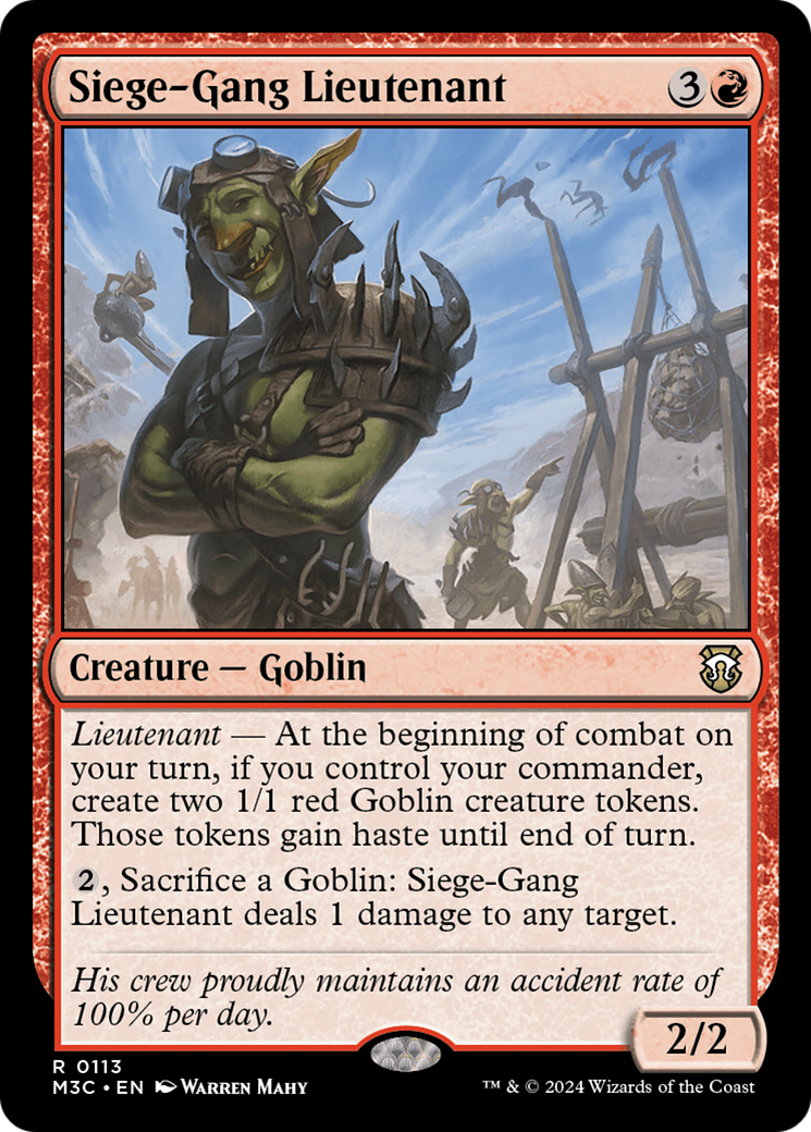 Siege-Gang Lieutenant [Modern Horizons 3 Commander] | GnG Games