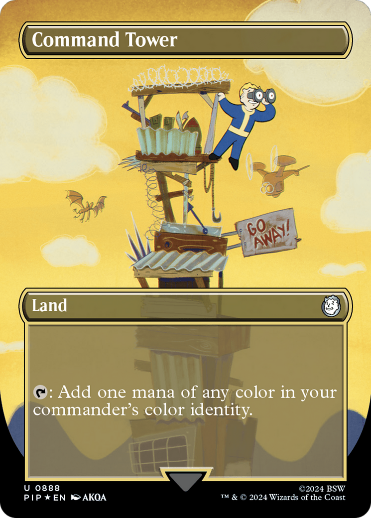 Command Tower (Borderless) (Surge Foil) [Fallout] | GnG Games