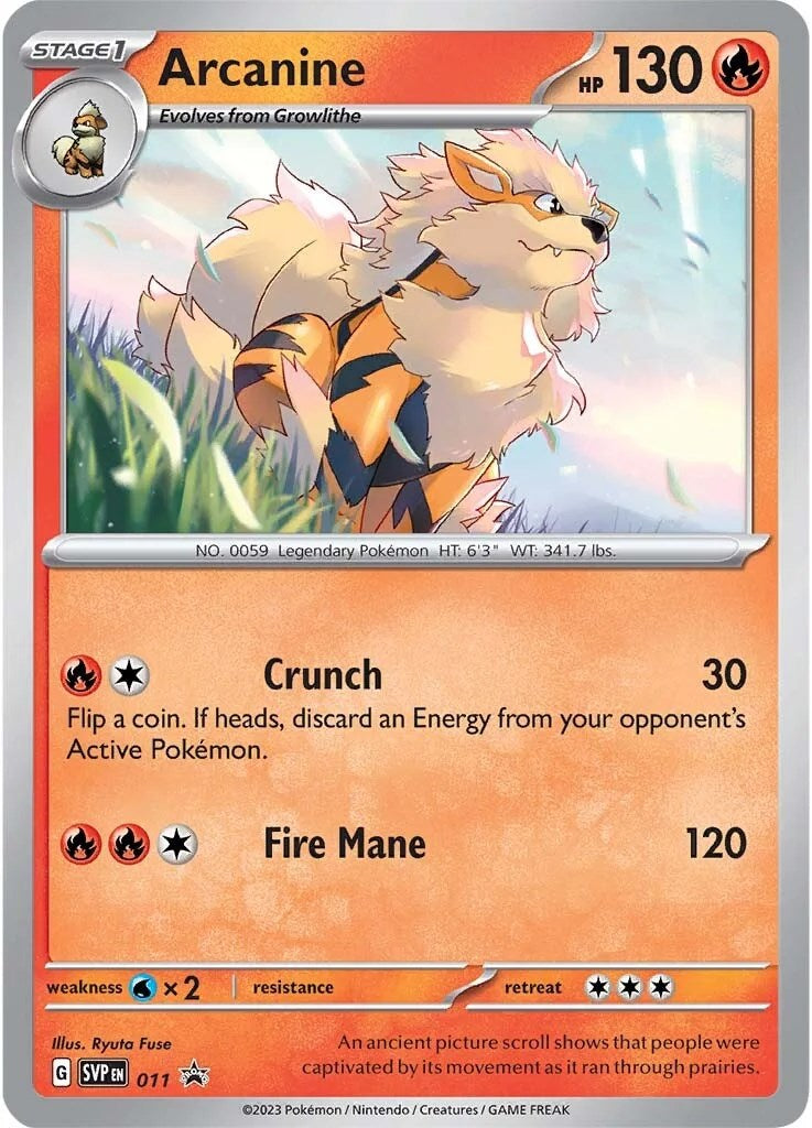 Arcanine (011) [Scarlet & Violet: Black Star Promos] | GnG Games