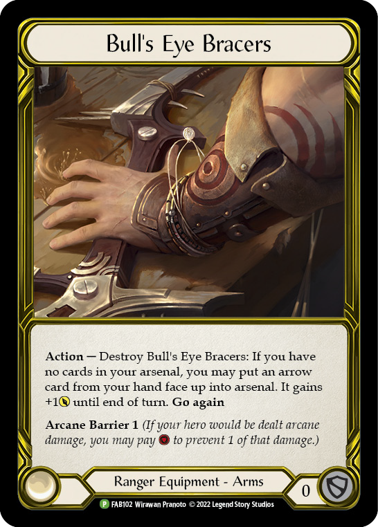 Bull's Eye Bracers (Golden) [FAB102] (Promo)  Cold Foil | GnG Games