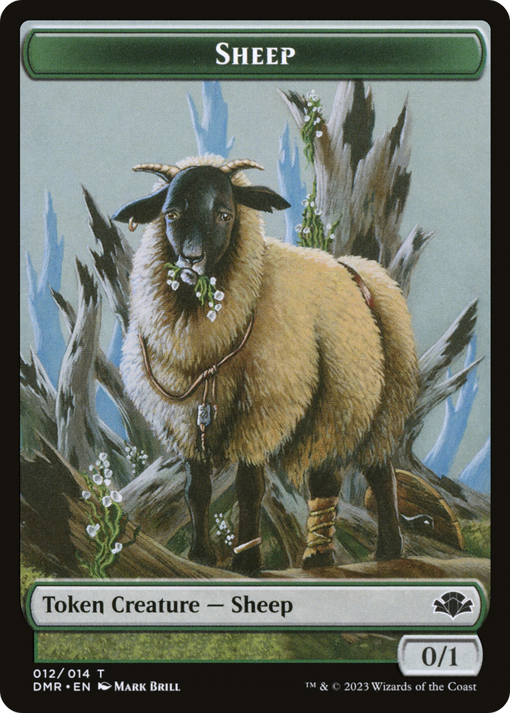 Sheep Token [Dominaria Remastered Tokens] | GnG Games