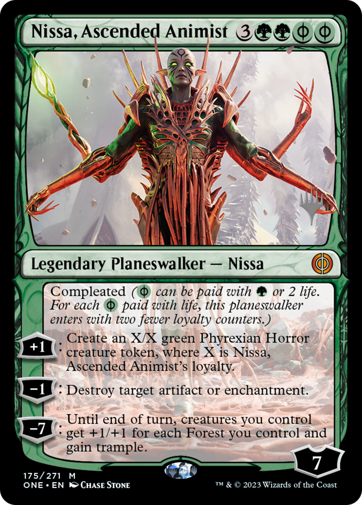 Nissa, Ascended Animist (Promo Pack) [Phyrexia: All Will Be One Promos] | GnG Games