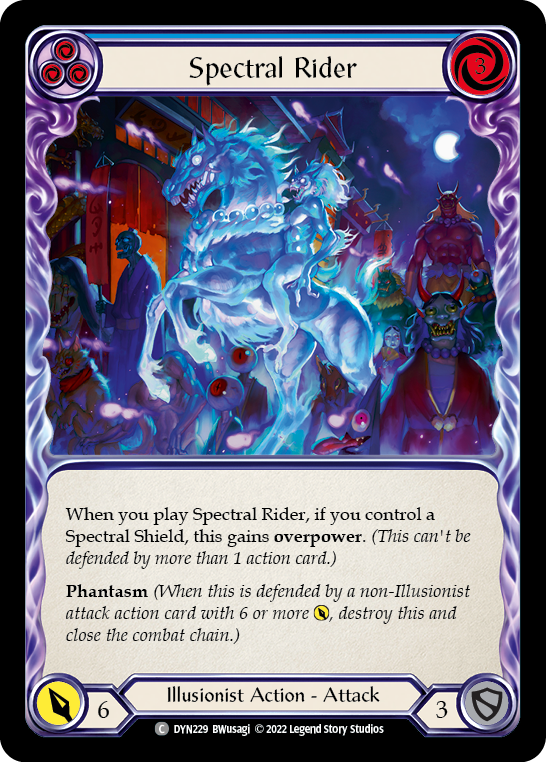 Spectral Rider (Blue) [DYN229] (Dynasty)  Rainbow Foil | GnG Games