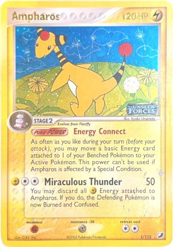 Ampharos (1/115) (Stamped) [EX: Unseen Forces] | GnG Games