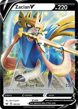 Zacian V (138/202) (Jumbo Card) [Sword & Shield: Base Set] | GnG Games