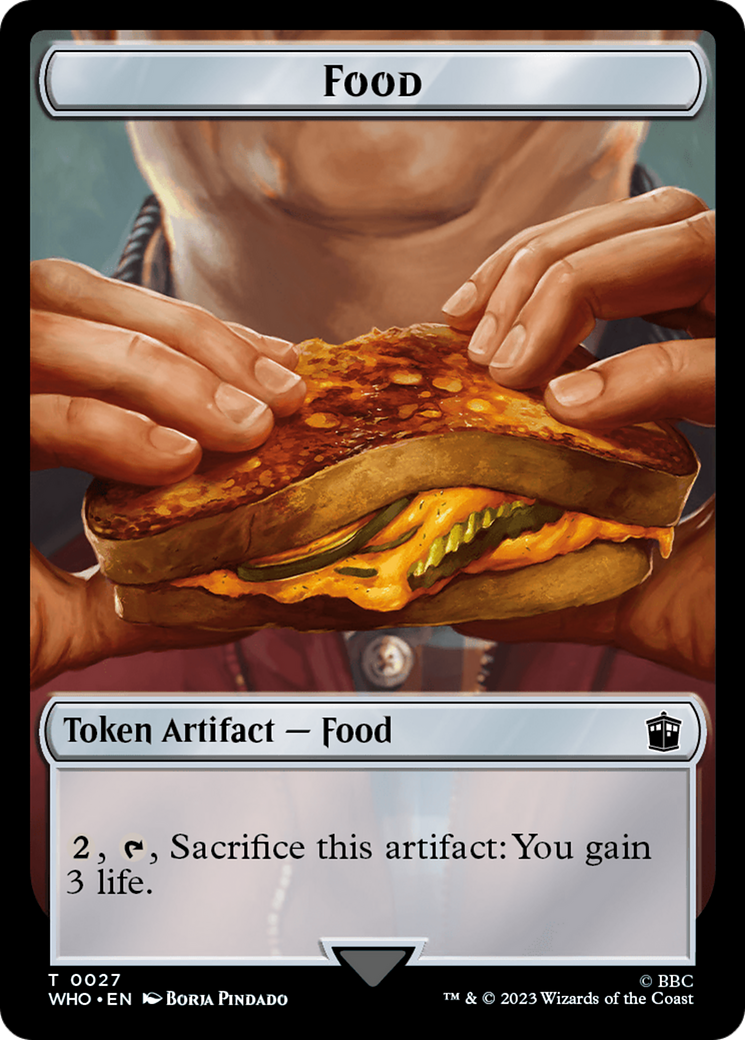 Alien Warrior // Food (0027) Double-Sided Token [Doctor Who Tokens] | GnG Games