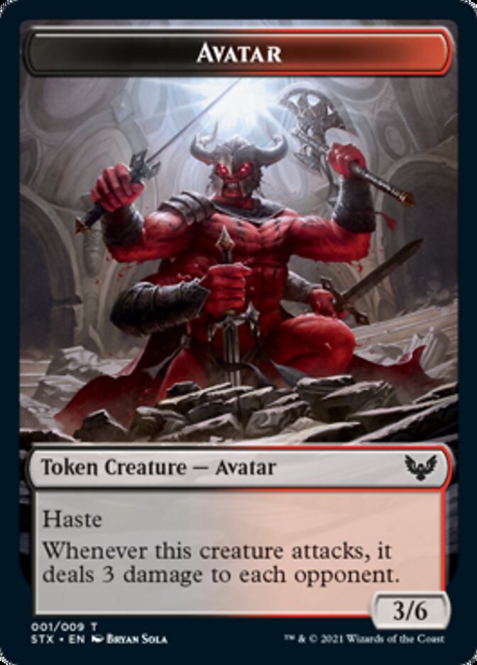 Spirit // Avatar Double-Sided Token [Strixhaven: School of Mages Tokens] | GnG Games