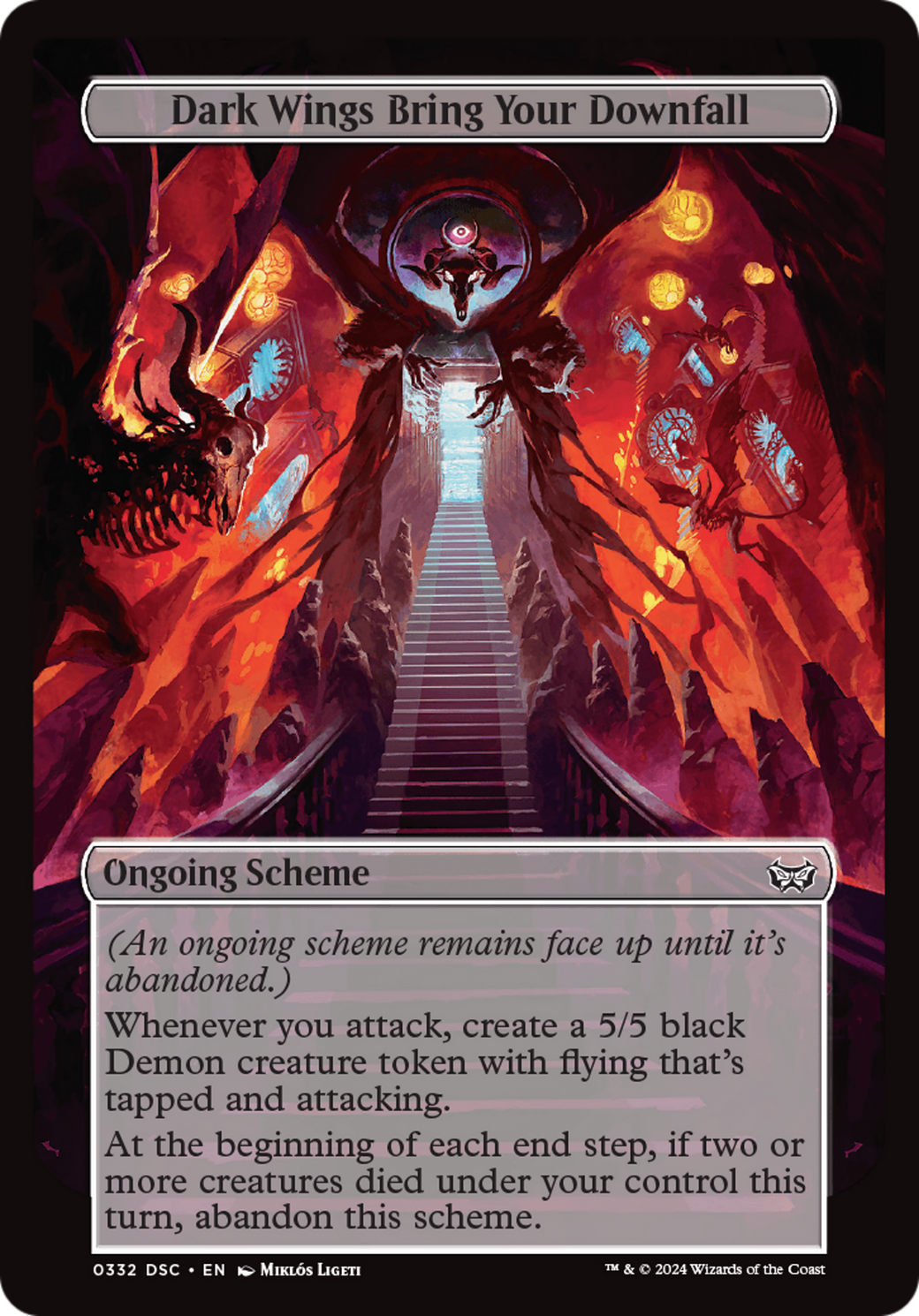 Dark Wings Bring Your Downfall (Full Art) [Duskmourn: Archenemy] | GnG Games