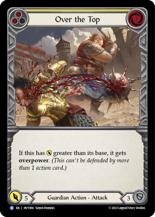 Over the Top (Yellow) [HVY066] (Heavy Hitters)  Rainbow Foil | GnG Games