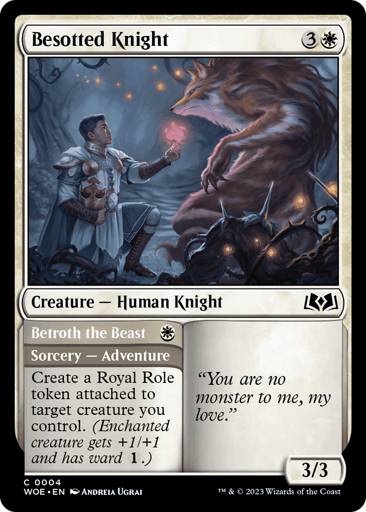 Besotted Knight // Betroth the Beast [Wilds of Eldraine] | GnG Games